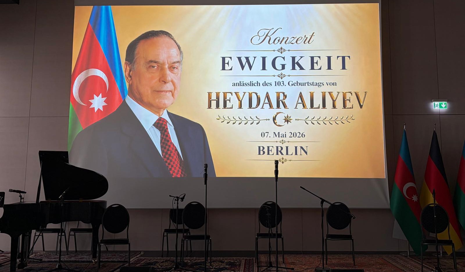 Ulu Öndər Heydər Əliyevin anadan olmasının 103-cü ildönümü Berlində geniş qeyd edilib Xeber basligi